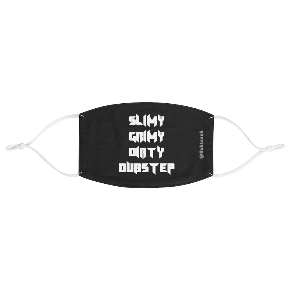 Slimy Grimy Dirty Dubstep Unisex Rave Face Mask by Kuhteeuh, adjustable straps